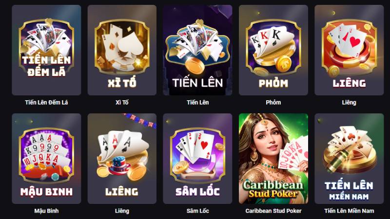 Sảnh game bài TWIN68 cung cấp đa dạng các thể loại khác nhau