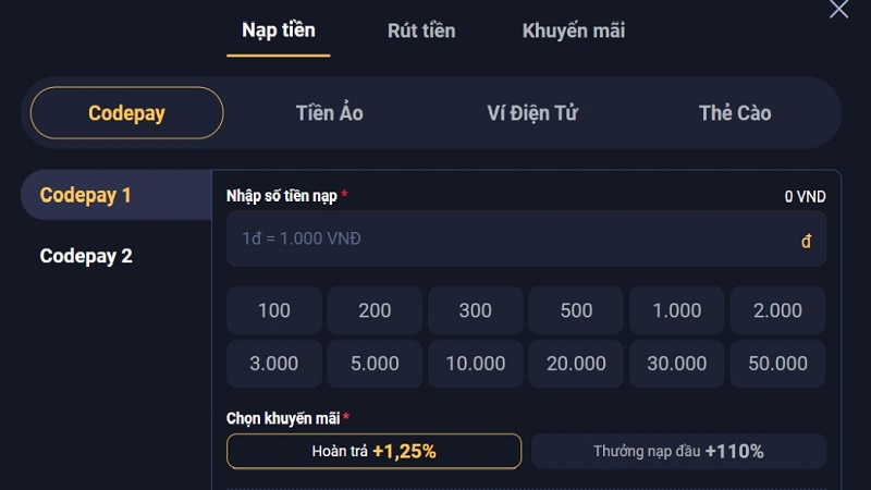 Hướng dẫn nạp rút tiền được chia sẻ chi tiết